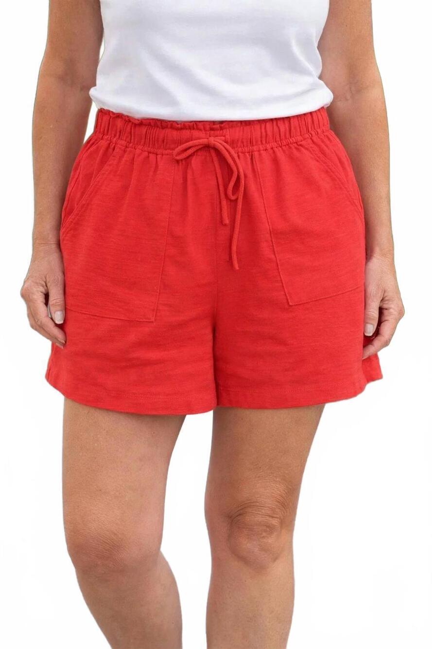 NEW STACCATO patch pocket shorts in coral